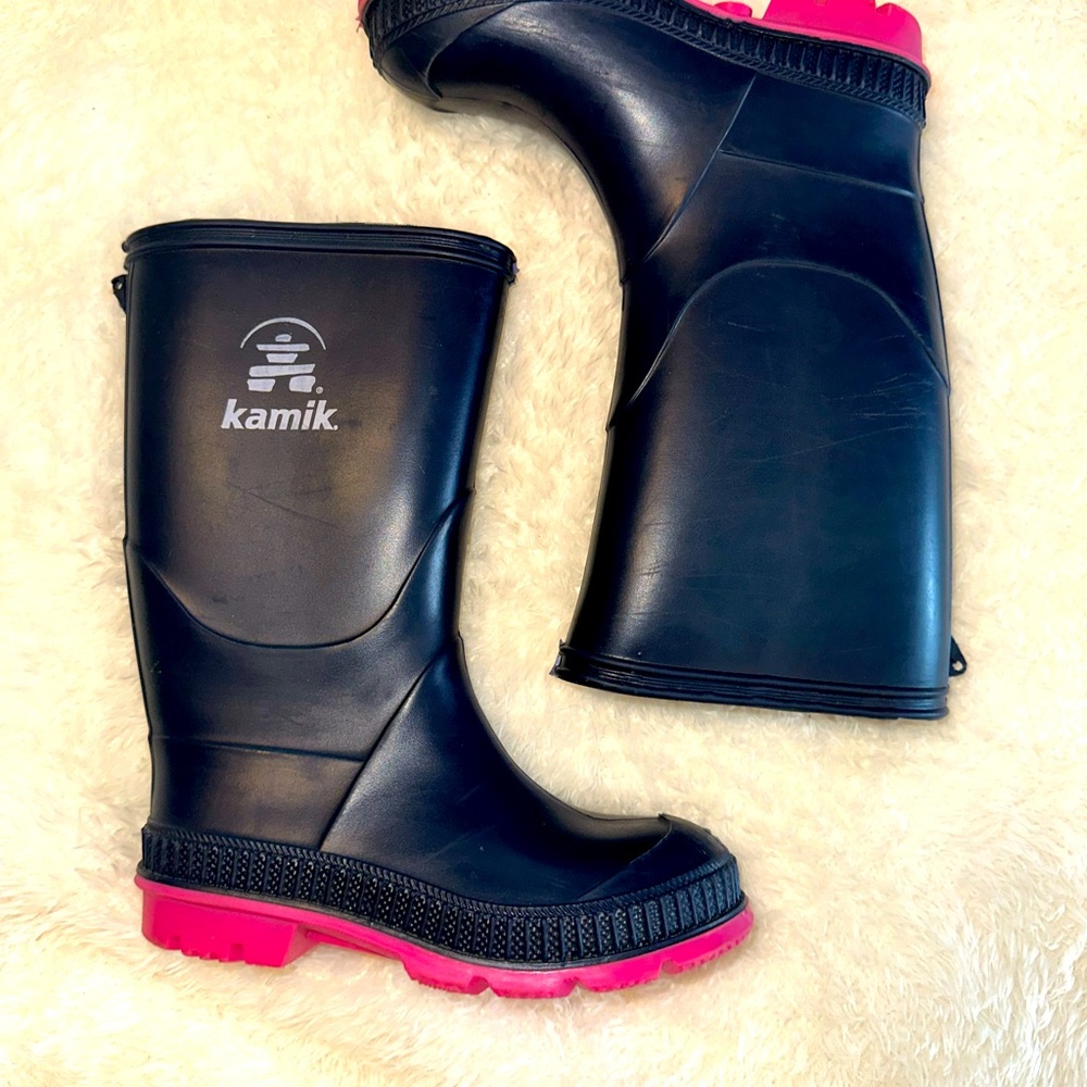 Kamik Kids Navy and Pink Snow Boots - Picture 2 of 7